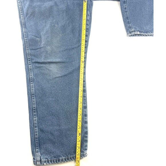 Cabela's Blue Jeans Men's Size 42x30 Brown Flannel Lined Relaxed Denim High Rise - Picture 4 of 14